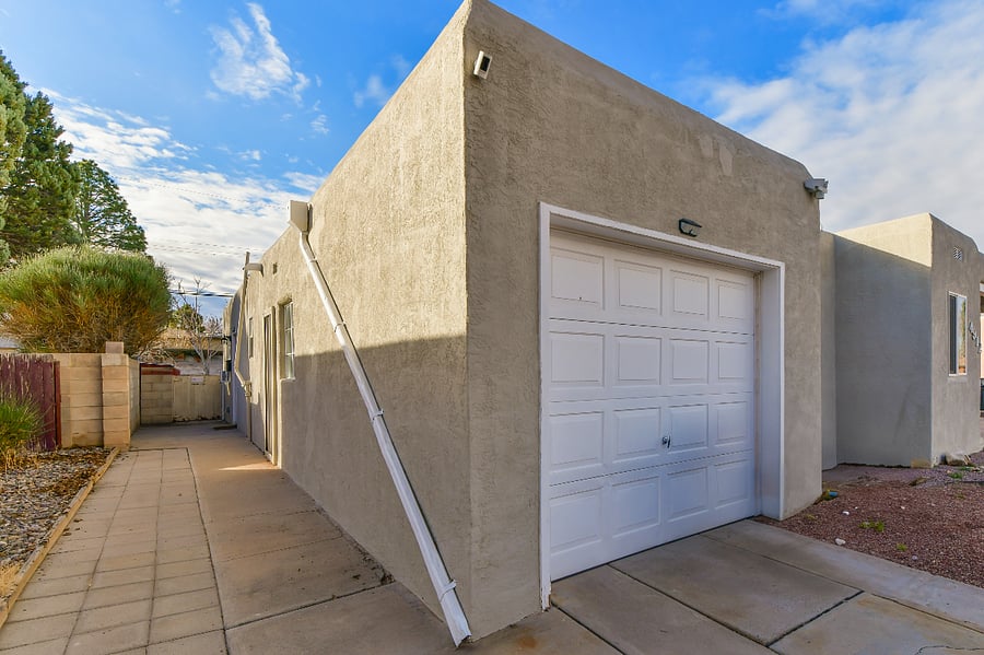 Private entrance to the left of the house