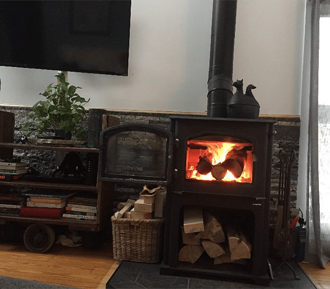 Wood stove available for use 