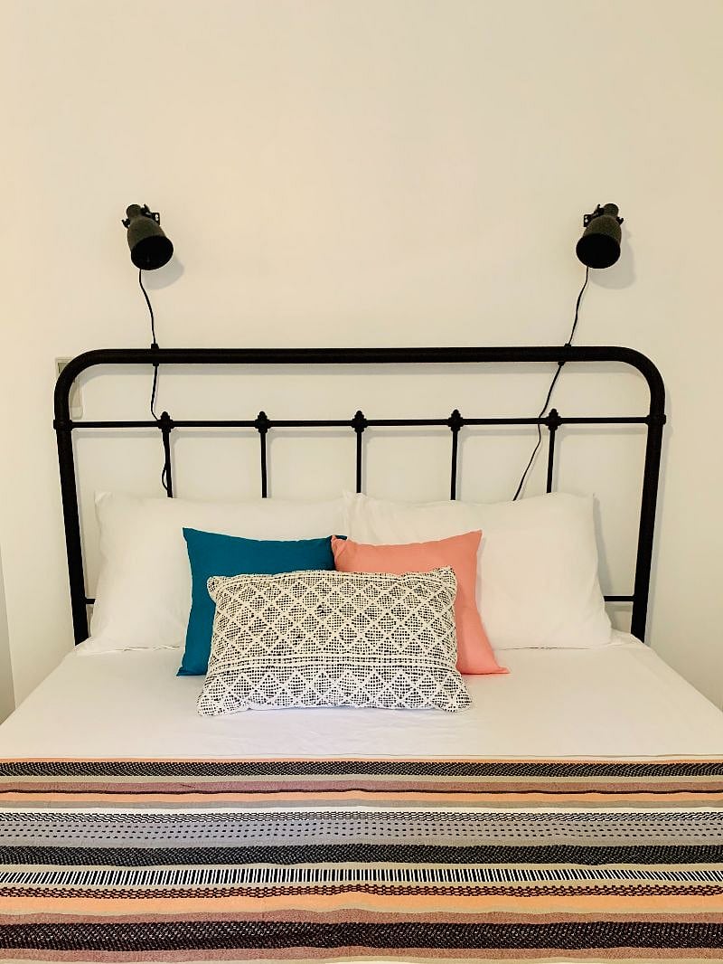 Both beds are new memory foam Tempur-pedic mattresses. Pictured is a queen-sized bed in one of the bedrooms.