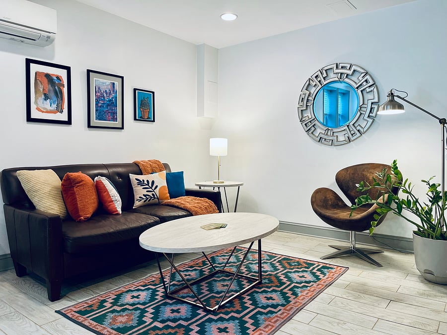 Relax in front of the smart TV in the living room