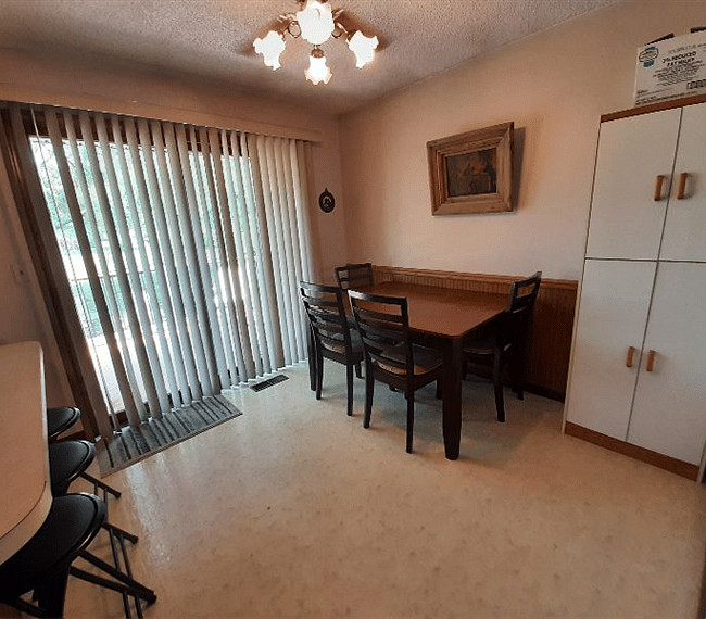 Dining Room with sliding door to back patio