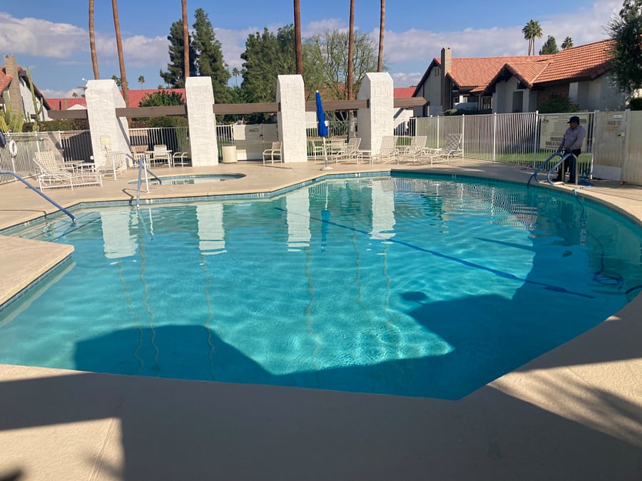 Canyon Sands, largest pool heated all winter.