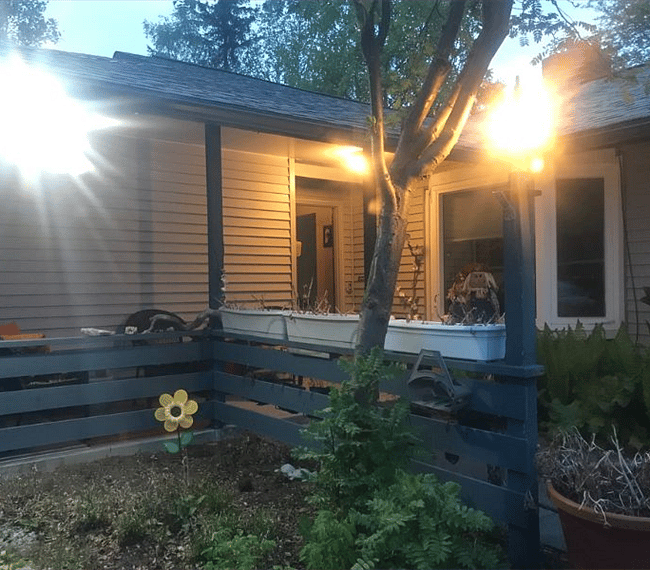 Exterior entry - cypher locks on main door and private suite