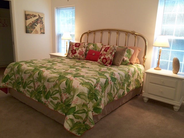 Master suite with large walk-in closet and private bath