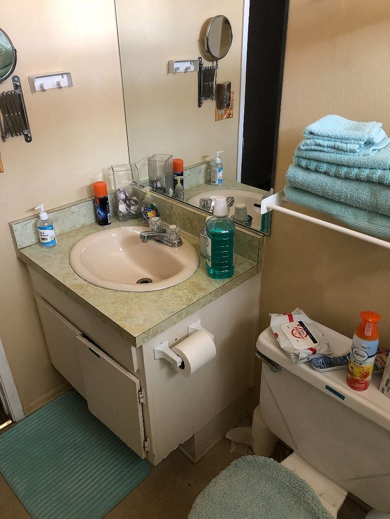 Additional supplies under the sink
