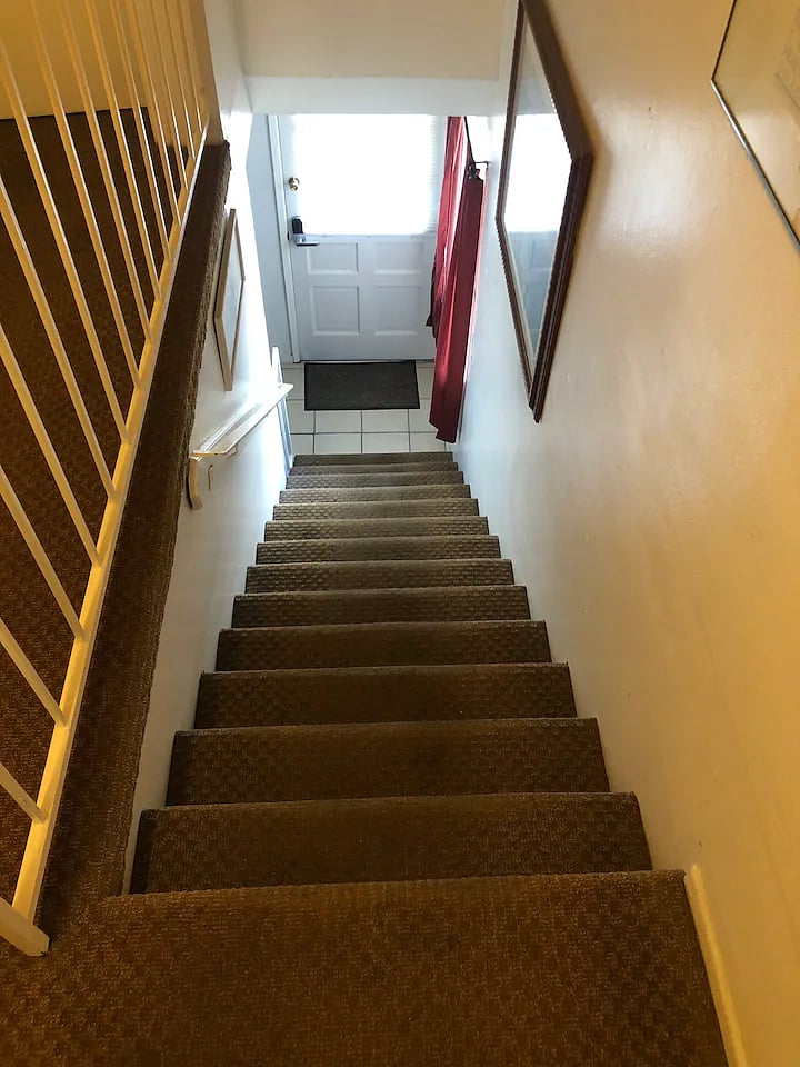 Steep stairs