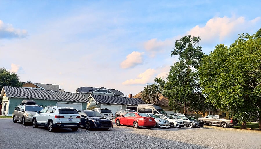 Parking pass provided for permit only lot