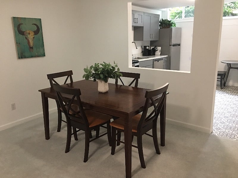 Here is another view of the dining area looking back into the kitchen