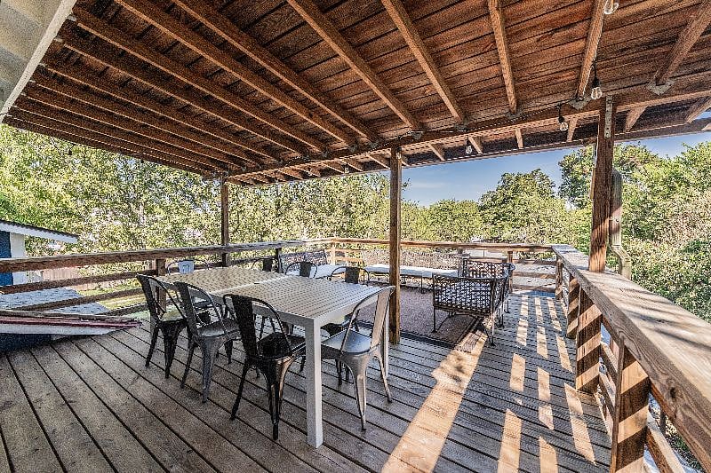 Back deck (from kitchen) with eating area for 8