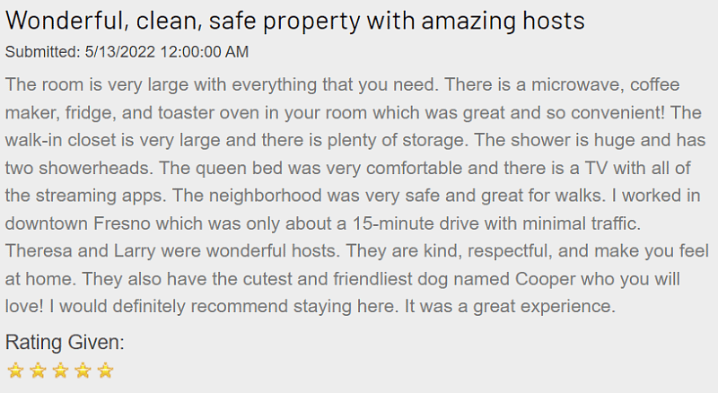 5 Star Review!
