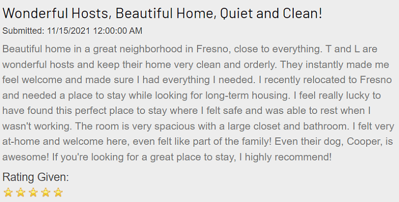 5 Star Review!
