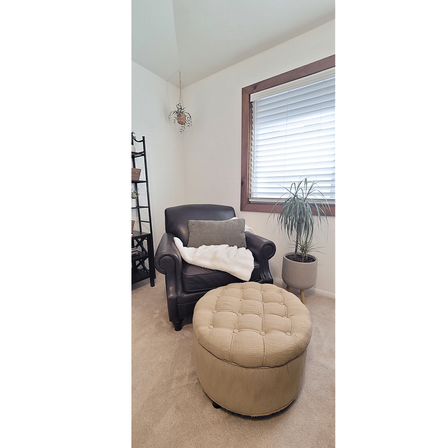 Comfy lounge chair & ottoman