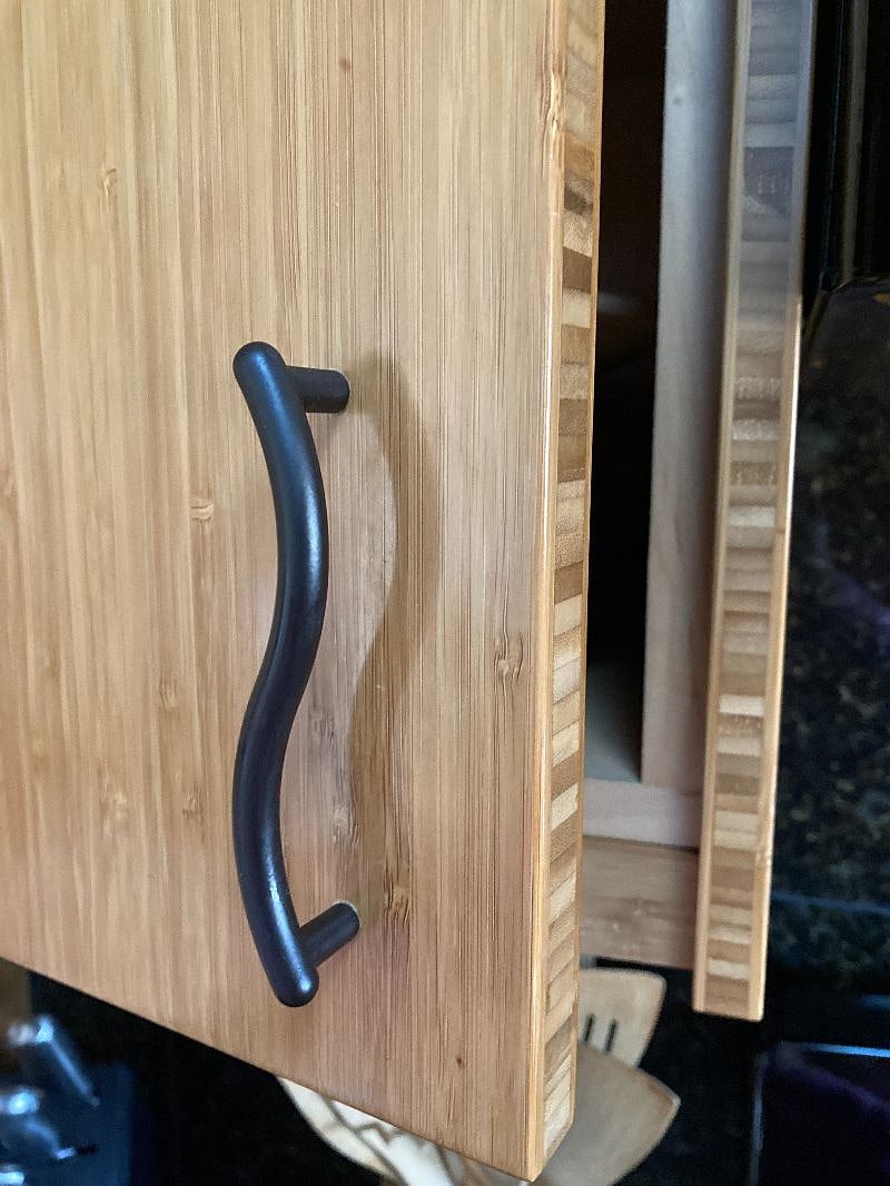 Beautiful, hand-crafted cabinets in the kitchen, bathroom and bedroom provide ample storage for your belongings.