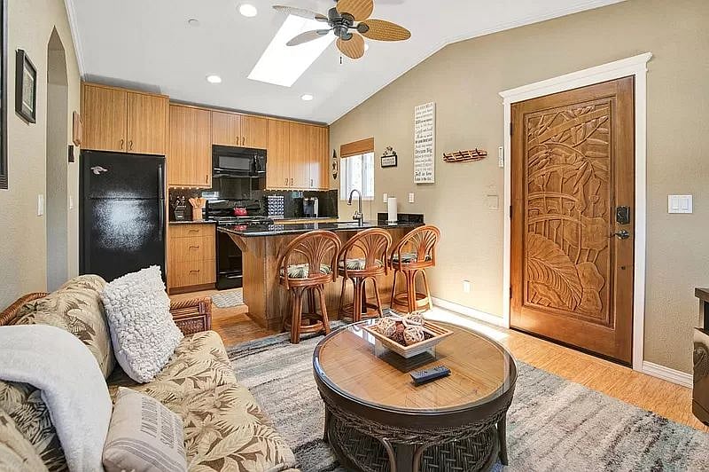 Cozy living room and kitchen