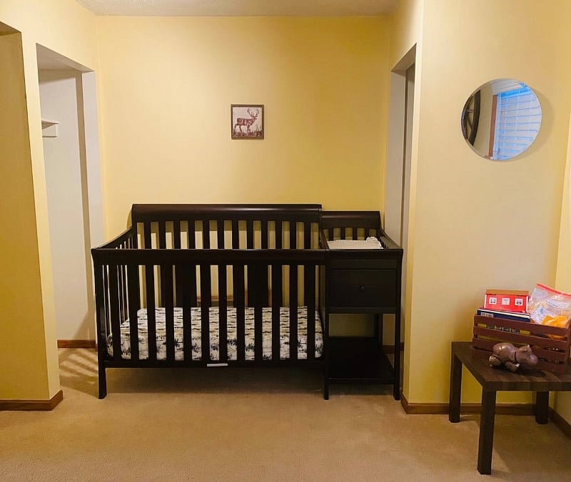 Master Bedroom: *Optional Crib and Rocker in-place of long dresser