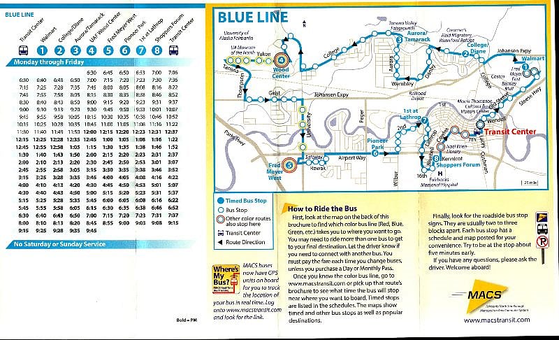 Blue Line Bus Route