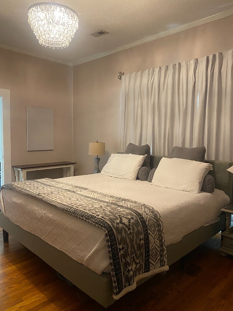 King bed in the master bedroom