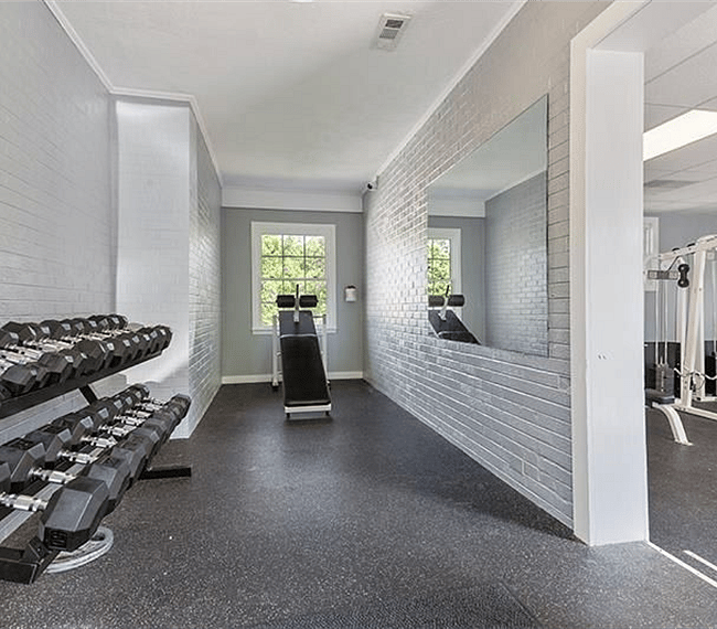 Exercise room in community clubhouse