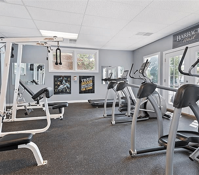 Exercise room in community clubhouse