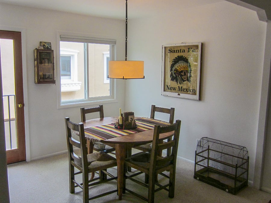 Bright Dining Room With Oak Dining Table