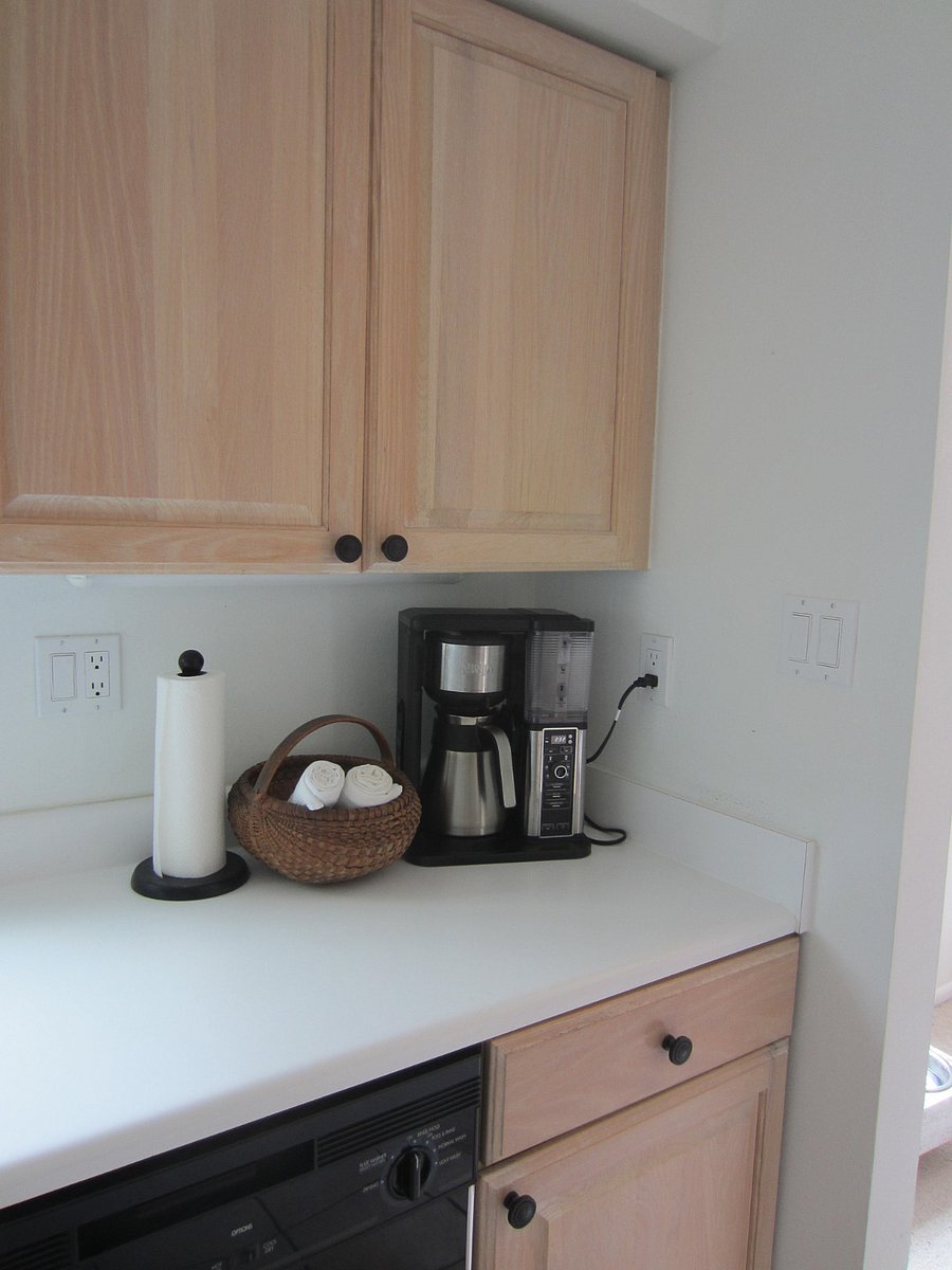 Large Galley Kitchen With Ninja Coffeemaker