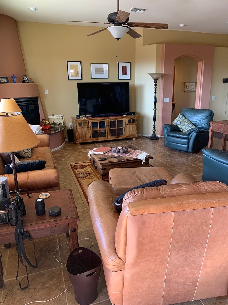 Great room with big screen