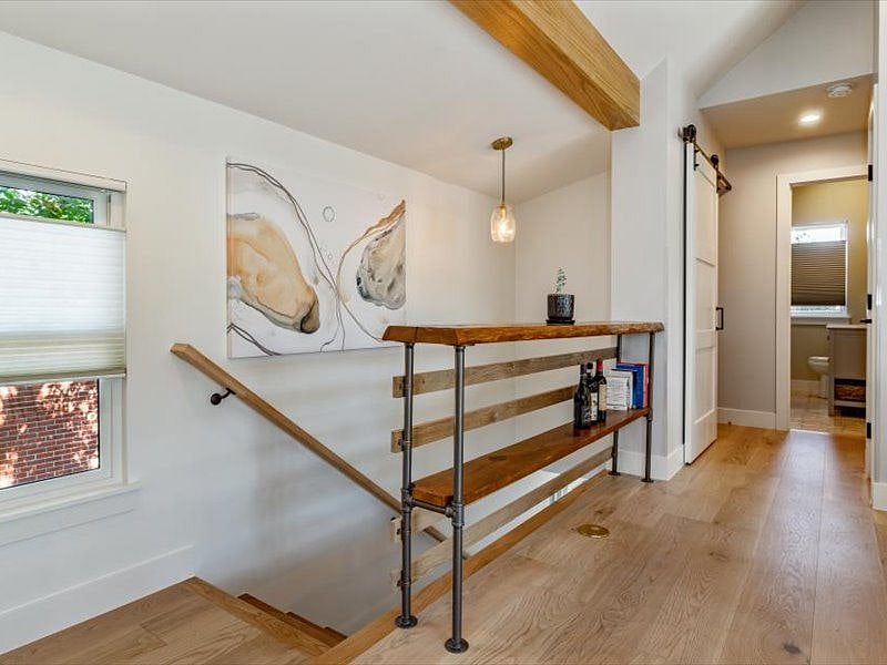 Top of stairs at entrance