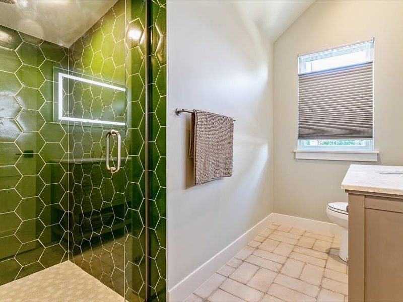 Bath with shower