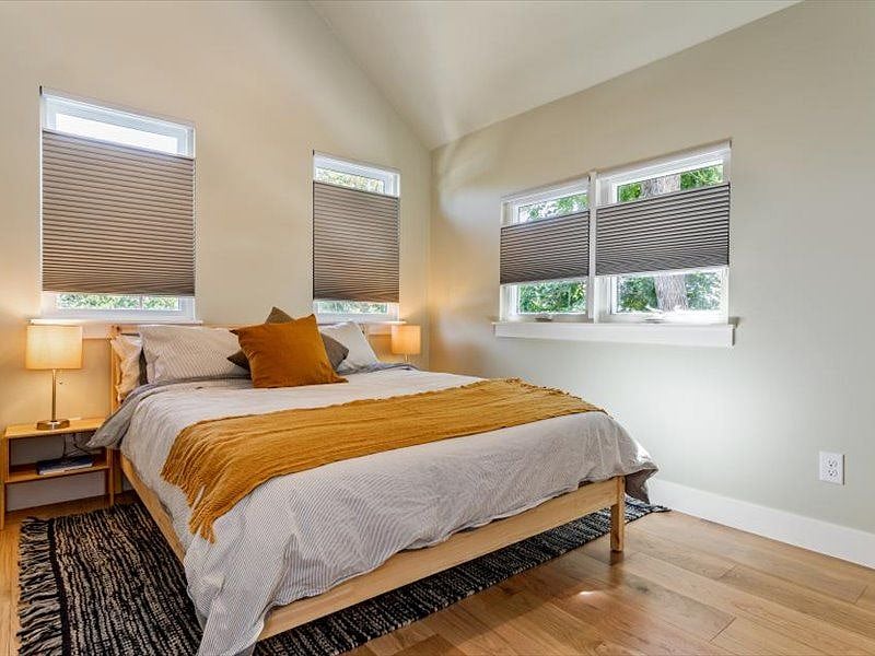 Queen Bedroom with blackout shades