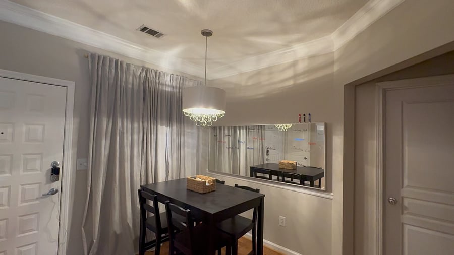 Cozy dining nook.