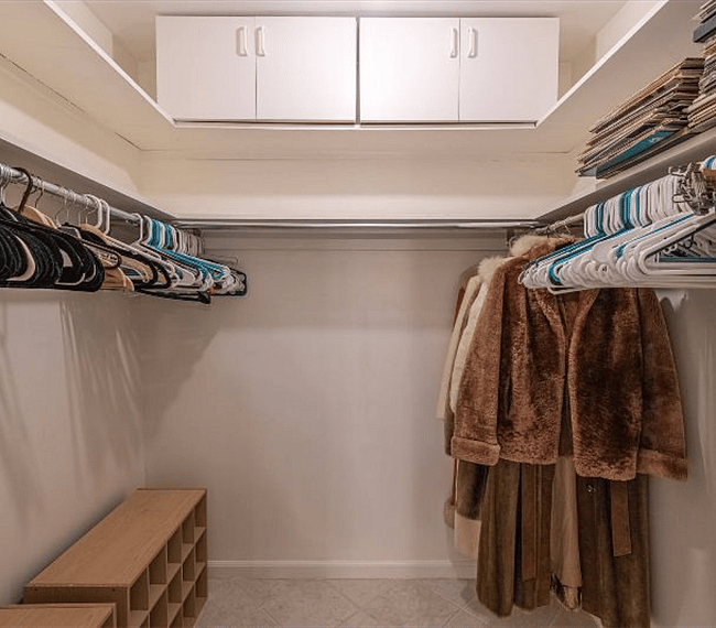 Walk in master closet