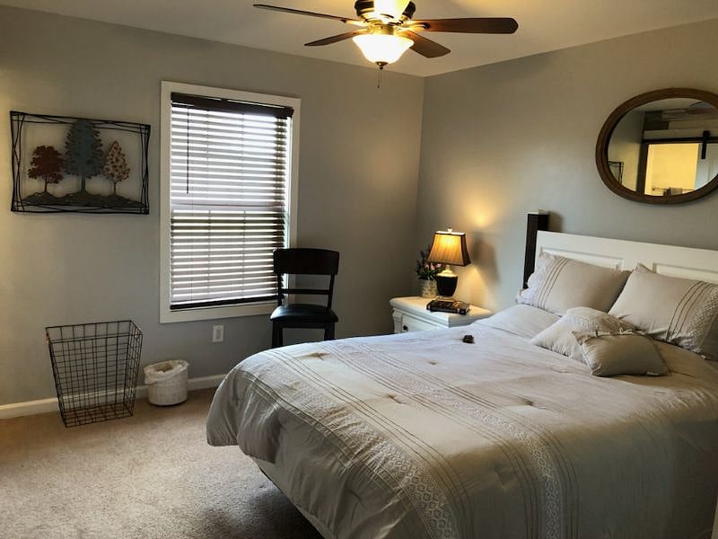 Master suite with streaming RoKu and walk in closet!