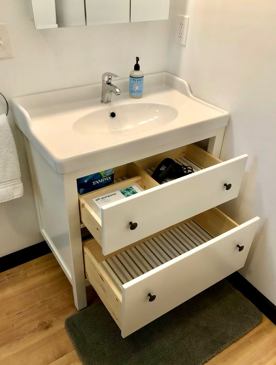 First aid kit and hair dryer