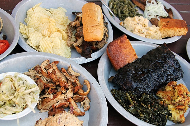 Amazing BBQ at 12 Bones in the River Arts District.