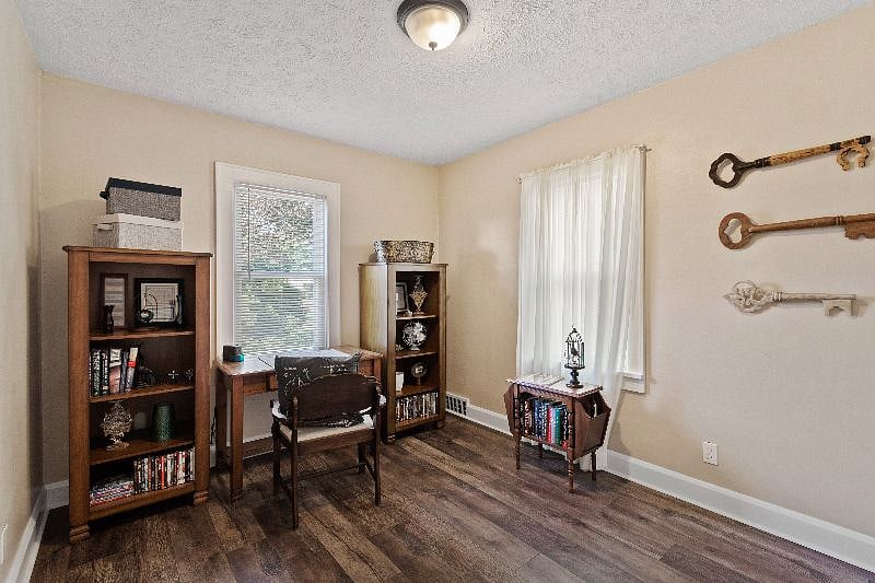 Bedroom on first floor currently set up as an office.
