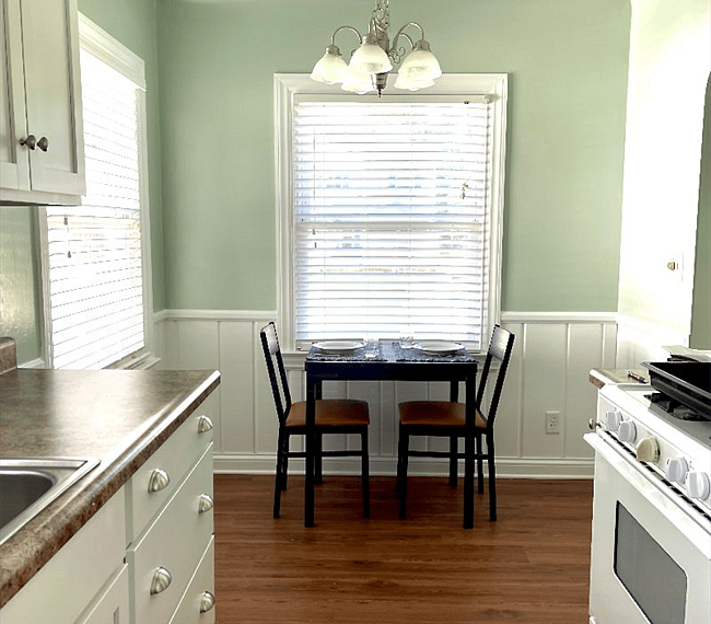 Small dining nook in kitchen