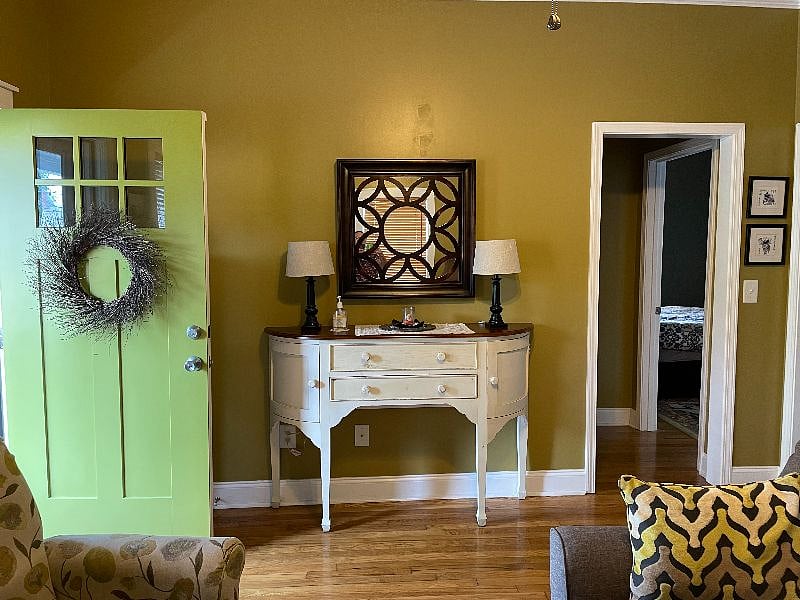 Living room with Keypad entry