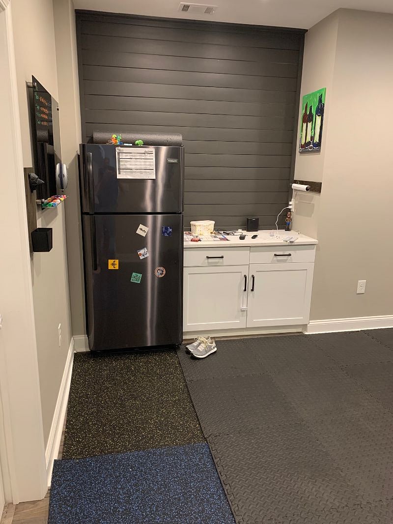 Full size 2nd refrigerator in basement