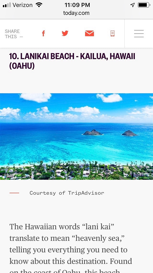 Kailua Beach: Top 10th Beach in the World, 15 minutes away