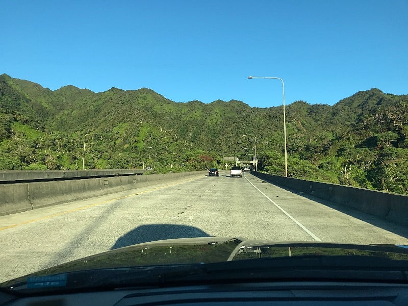 H3 Freeway heading to the house
