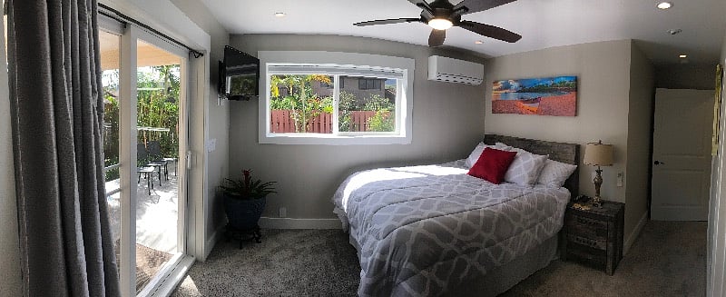 Master Bedroom with wall Smart TV