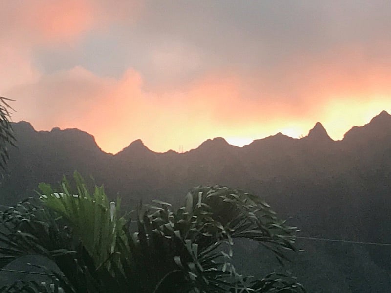 Sunset from the house