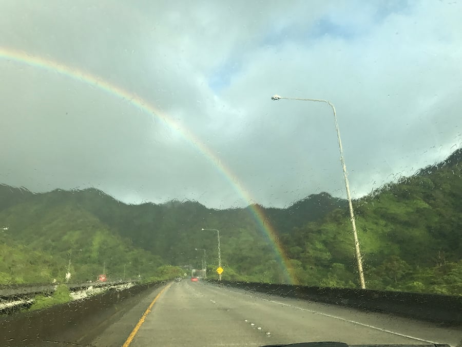 View From H3 Highway 
going to Airport and Honolulu