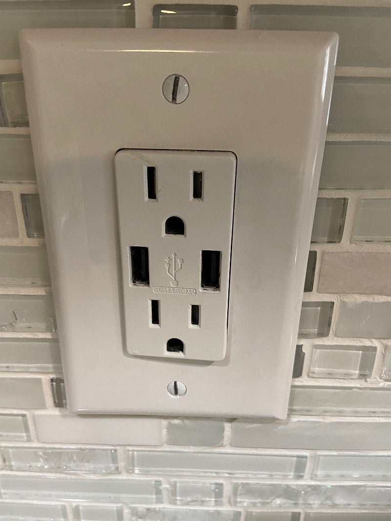 USB outlet in kitchen