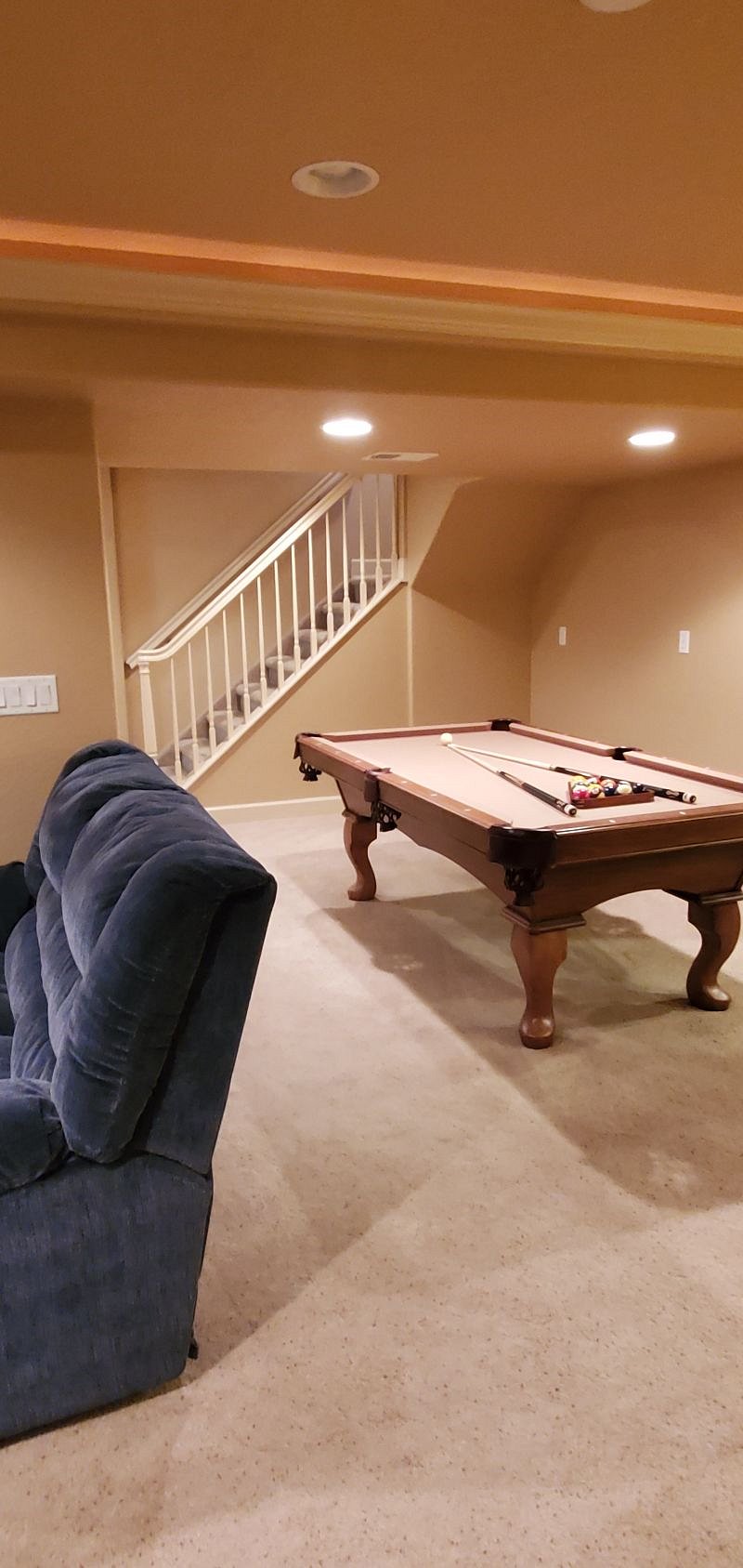 Stair access from main level to basement.