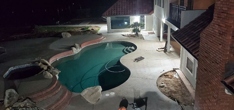 Clean pool to relax.