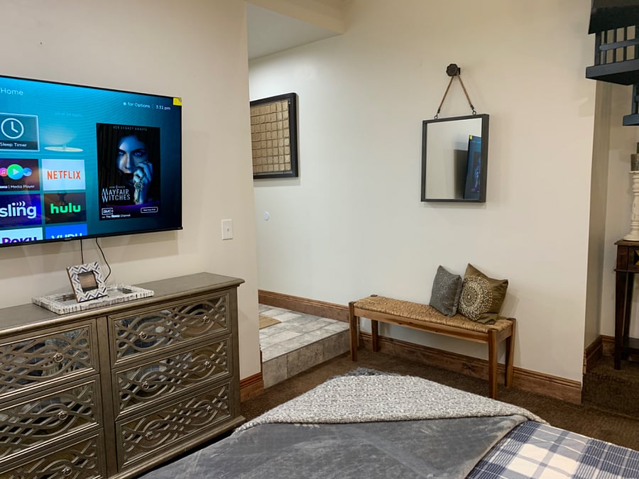 View from bedroom towards entryway
