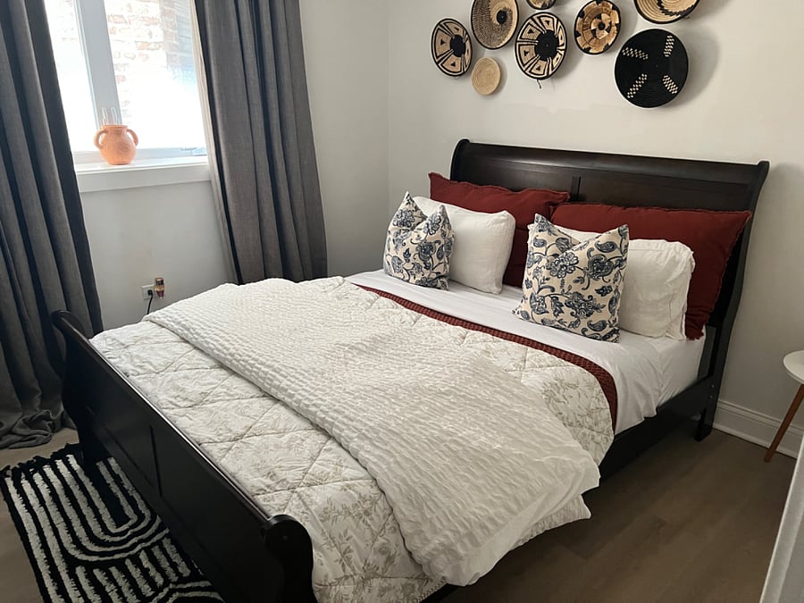First bedroom with natural lightening 