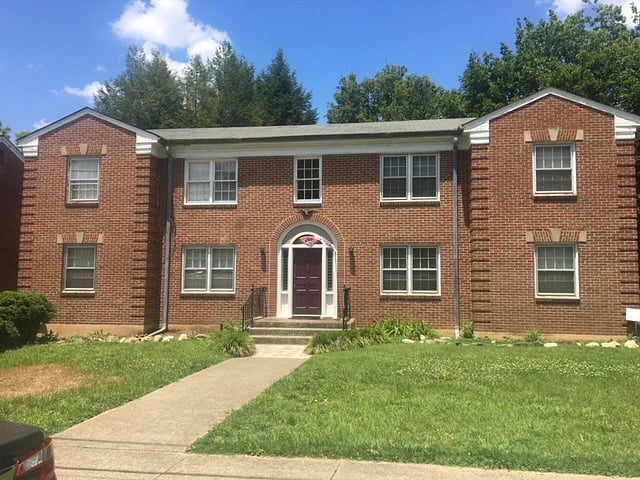 Front of apartment complex
