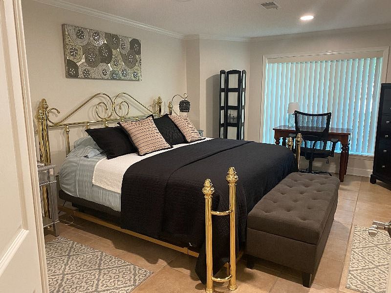 One master bedroom with 2 spacious closets and drawer space.